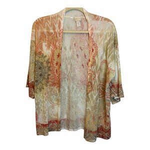 Chico's Sweater Women's Size Small Cardigan‎ Paisley lightweight Chico's 0